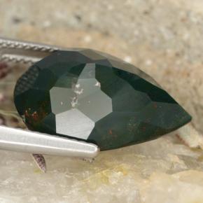 Bloodstone Gemstone in 18.8 x 13.1 mm Size for Sale, Bloodstone Stone in Spotted Green Color