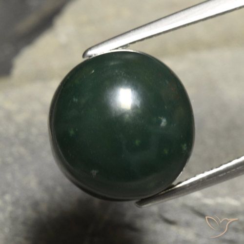 13.42 ct Round Bloodstone, 13.5 mm From Madagascar, Photo A