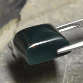 Bloodstone Gemstone in 12.7 x 12.1 mm Size for Sale, Bloodstone Stone in Spotted Green Color