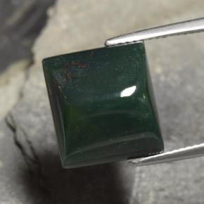 Waldgrün Blutstein Edelstein - 10.4ct Baguette-Zuckerhut-Cabochon (ID: 478369)