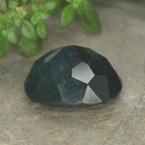 Bloodstone Gemstone in 12 x 9.2 mm Size for Sale, Bloodstone Stone in Spotted Green Color