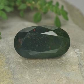 6ct Oval Facet Spotted Green Bloodstone Gem for sale 6ct Oval Facet Spotted Green Bloodstone Gem (ID: 478436)