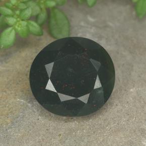 3.6ct Round Facet Spotted Green Bloodstone for sale thumb image of 3.6ct Round Facet Spotted Green Bloodstone (ID: 478437)