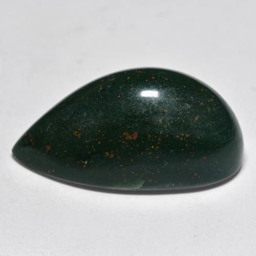 Bloodstone Gemstone in 28.6 x 14.5 mm Size for Sale, Bloodstone Stone in Multicolor Green Color