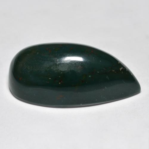 Bloodstone Gemstone in 26.8 x 14.2 mm Size for Sale, Bloodstone Stone in Multicolor Green Color