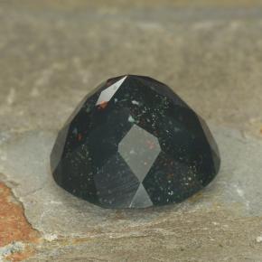 Bloodstone Gemstone in 13.5 mm Size for Sale, Bloodstone Stone in Spotted Green Color