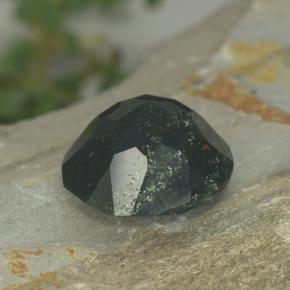 Bloodstone Gemstone in 12 mm (calibrated) Size for Sale, Bloodstone Stone in Spotted Green Color