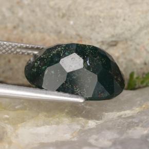 Bloodstone Gemstone in 14.8 x 11.3 mm Size for Sale, Bloodstone Stone in Spotted Green Color