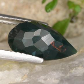 Bloodstone Gemstone in 11.8 x 6.9 mm Size for Sale, Bloodstone Stone in Spotted Green Color