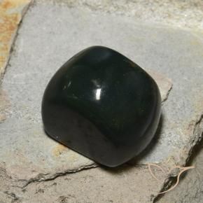 13.06 ct Green Bloodstone Stone, Natural Bloodstone in Cushion Cabochon Shape for Sale