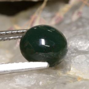Bloodstone Gemstone in 7 mm (calibrated) Size for Sale, Bloodstone Stone in Spotted Green Color