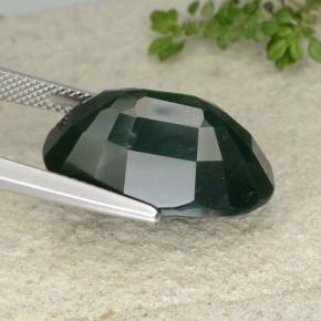 Bloodstone Gemstone in 21.4 x 13 mm Size for Sale, Bloodstone Stone in Multicolor Green Color