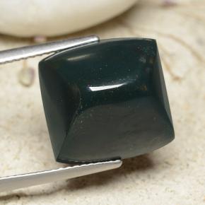 13.96 ct Green Bloodstone Stone, Natural Bloodstone in Cushion Shape Sugarloaf Cabochon Shape for Sale