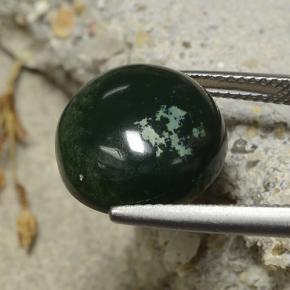 Bloodstone Gemstone in 13.3 mm Size for Sale, Bloodstone Stone in Spotted Green Color
