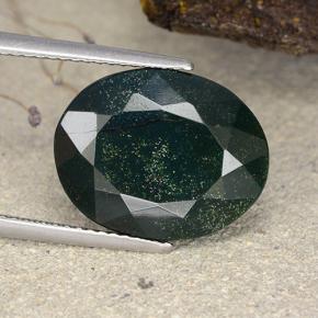 9.8ct Oval Facet Spotted Green Bloodstone Gem for sale 9.8ct Oval Facet Spotted Green Bloodstone Gem (ID: 482764)