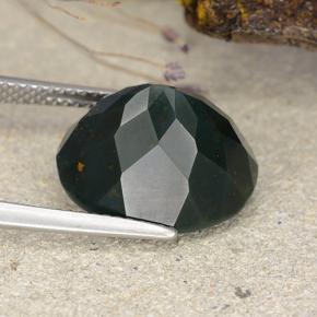 Bloodstone Gemstone in 14.7 x 12.4 mm Size for Sale, Bloodstone Stone in Spotted Green Color