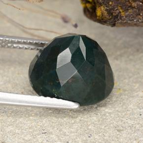 Bloodstone Gemstone in 11.9 x 10.4 mm Size for Sale, Bloodstone Stone in Spotted Green Color