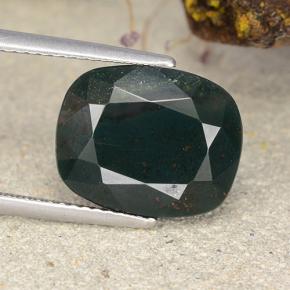 8.4ct Cushion-Cut Spotted Green Bloodstone Gem for sale 8.4ct Cushion-Cut Spotted Green Bloodstone Gem (ID: 482773)