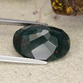 Bloodstone Gemstone in 16 x 12 mm (calibrated) Size for Sale, Bloodstone Stone in Spotted Green Color