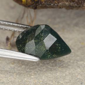 Bloodstone Gemstone in 10 x 7 mm (calibrated) Size for Sale, Bloodstone Stone in Spotted Green Color