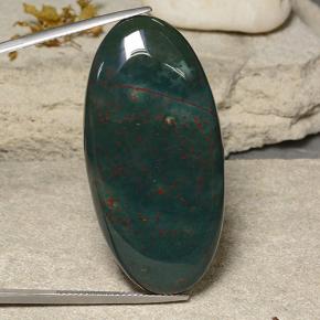 50ct Oval Cabochon Multicolor Bloodstone for sale thumb image of 50ct Oval Cabochon Multicolor Bloodstone (ID: 485106)
