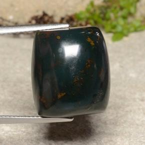 28.2ct Barrel Cabochon Spotted Green Bloodstone for sale thumb image of 28.2ct Barrel Cabochon Spotted Green Bloodstone (ID: 485110)