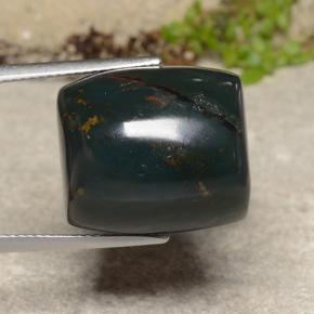 28.22 ct Green Bloodstone Stone, Natural Bloodstone in Barrel Cabochon Shape for Sale