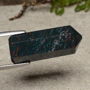 18.06 ct Multicolor Bloodstone Stone, Natural Bloodstone in Pencil Shape for Sale