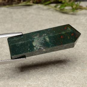 19.56 ct Multicolor Bloodstone Stone, Natural Bloodstone in Pencil Shape for Sale