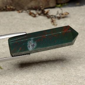 20.29 ct Multicolor Bloodstone Stone, Natural Bloodstone in Pencil Shape for Sale