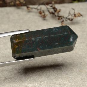 21.25 ct Multicolor Bloodstone Stone, Natural Bloodstone in Pencil Shape for Sale