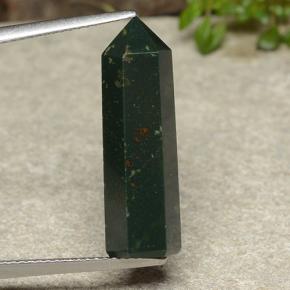 9.40 ct Multicolor Bloodstone Gemstone, Bloodstone Gem in Pencil Shape for Sale.