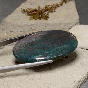 Bloodstone Gemstone in 42 x 25.3 mm Size for Sale, Bloodstone Stone in Multicolor Color