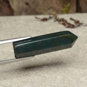 12.96 ct Multicolor Bloodstone Stone, Natural Bloodstone in Pencil Shape for Sale