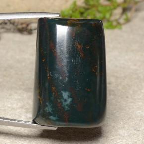 49.9ct Trapezoid Cabochon Spotted Green Bloodstone for sale thumb image of 49.9ct Trapezoid Cabochon Spotted Green Bloodstone (ID: 485346)