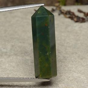 11.18 ct Multicolor Bloodstone Gemstone, Bloodstone Gem in Pencil Shape for Sale.