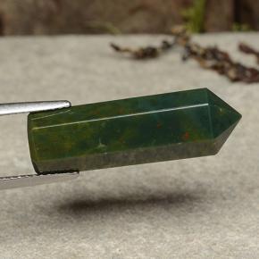 11.18 ct Multicolor Bloodstone Stone, Natural Bloodstone in Pencil Shape for Sale