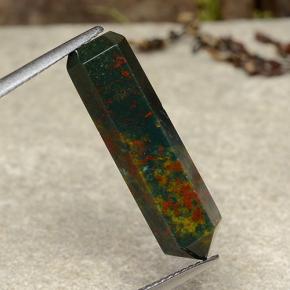 Bloodstone Gemstone in 24.4 x 6.1 mm Size for Sale, Bloodstone Stone in Multicolor Color