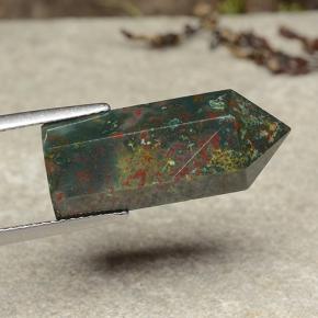 14.34 ct Multicolor Bloodstone Stone, Natural Bloodstone in Pencil Shape for Sale