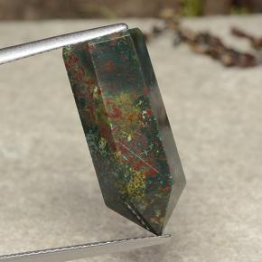 Bloodstone Gemstone in 22.2 x 9.6 mm Size for Sale, Bloodstone Stone in Multicolor Color