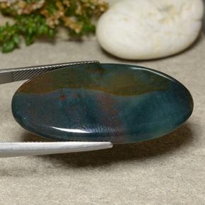 Bloodstone Gemstone in 40.7 x 23.2 mm Size for Sale, Bloodstone Stone in Multicolor Color