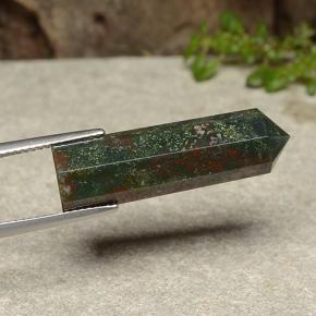16.04 ct Multicolor Bloodstone Stone, Natural Bloodstone in Pencil Shape for Sale