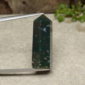 15.50 ct Multicolor Bloodstone Gemstone, Bloodstone Gem in Pencil Shape for Sale.