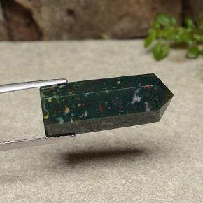 15.50 ct Multicolor Bloodstone Stone, Natural Bloodstone in Pencil Shape for Sale