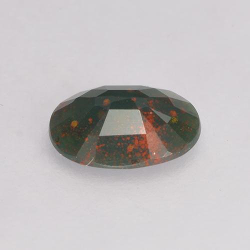 Bloodstone Gemstone in 5.9 x 4.5 mm Size for Sale, Bloodstone Stone in Spotted Green Color