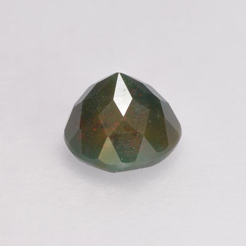 Bloodstone Gemstone in 4.4 mm Size for Sale, Bloodstone Stone in Green with Red Color