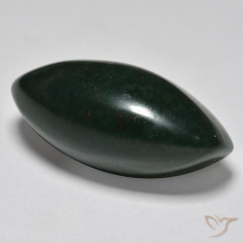 12.43 ct Multicolor Bloodstone Stone, Natural Bloodstone in Marquise Cabochon Shape for Sale