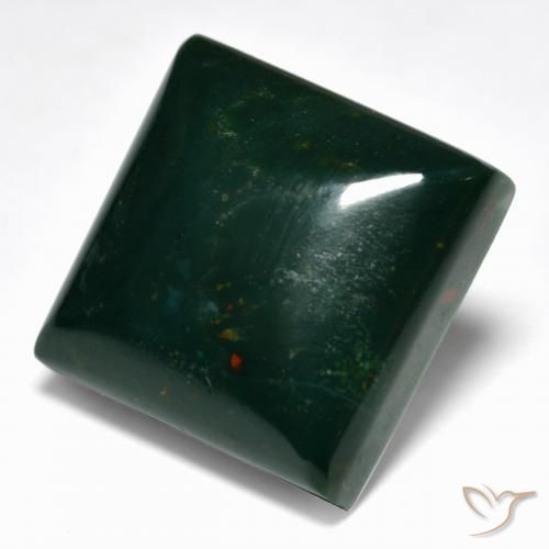9.57 ct Multicolor Bloodstone Stone, Natural Bloodstone in Square Cabochon Shape for Sale