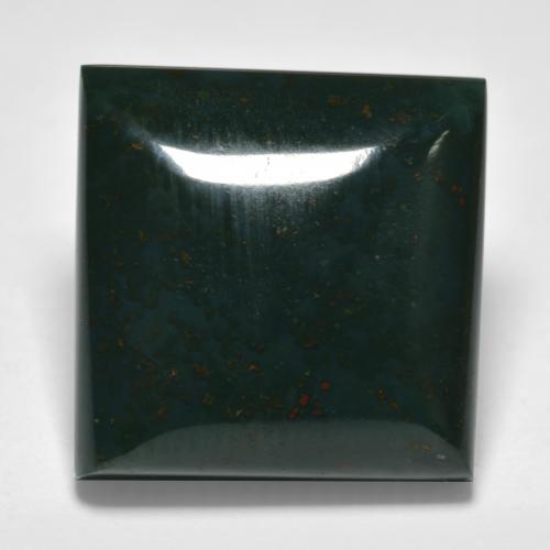 Forest Green Bloodstone Gem - 12ct Square Cabochon (ID: 561381)