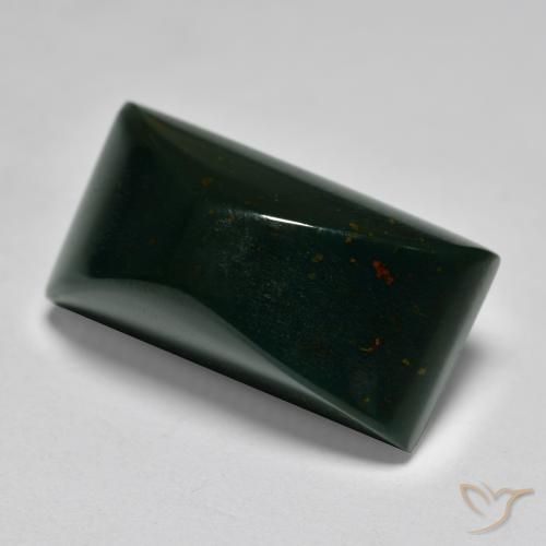 14.42 ct Multicolor Bloodstone Stone, Natural Bloodstone in Baguette Cabochon Shape for Sale